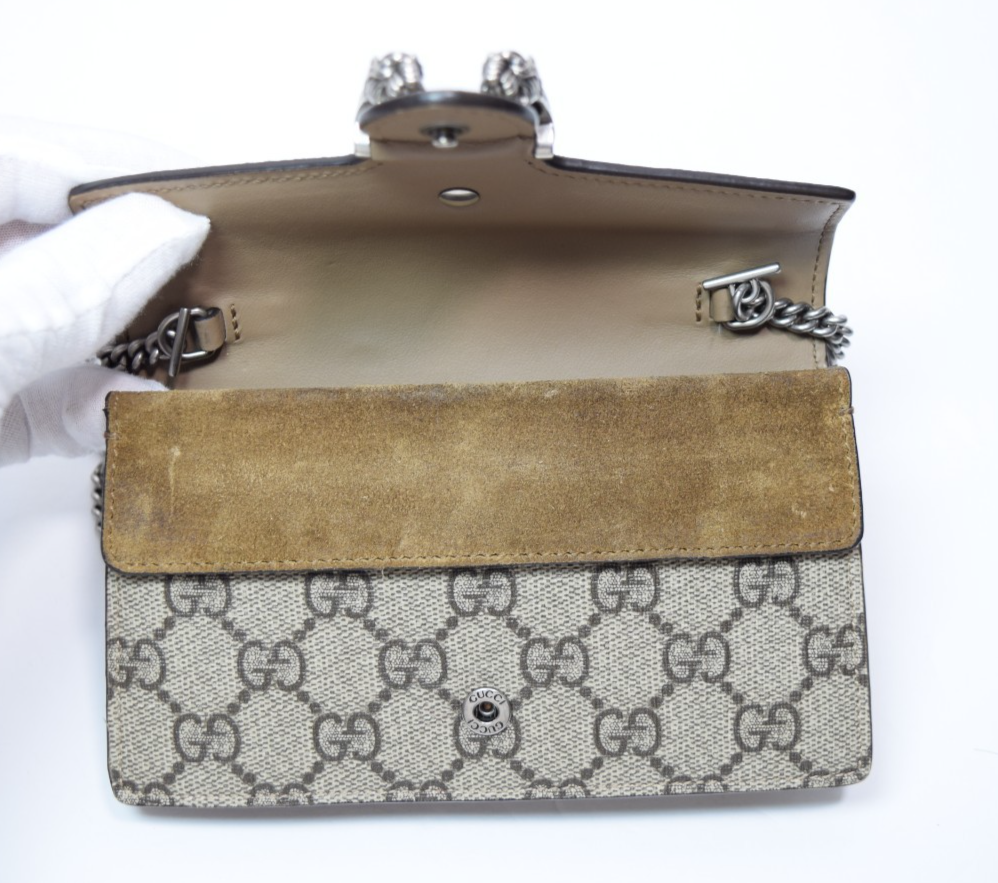 Gucci Dionysus GG Supreme Super Mini Bag Beige Canvas #11