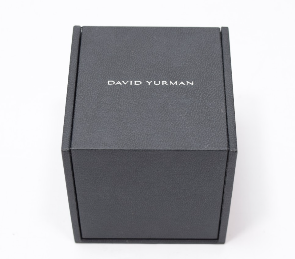 David Yurman 18K Yellow Gold Diamond Cable Cigar Band Ring Size 7 Vintage #9