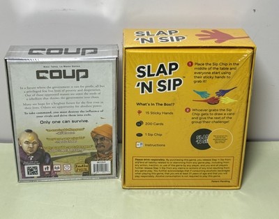 Board & Card Game Bundle – Coup, Fiasco, Smack Talk Showdown, Slap ’N Sip – NEW #2
