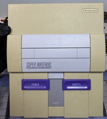 Super Nintendo NES SNS-001 Control Deck Console with controlers and games #1