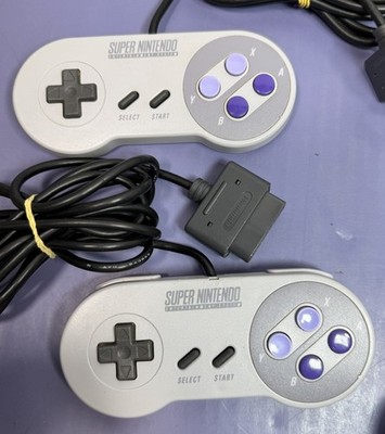 Super Nintendo NES SNS-001 Control Deck Console with controlers and games #6