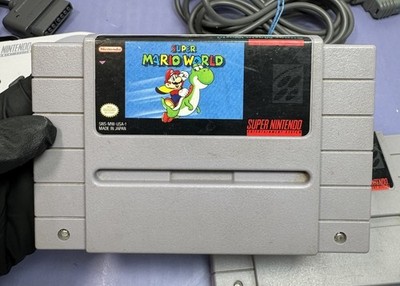 Super Nintendo NES SNS-001 Control Deck Console with controlers and games #7