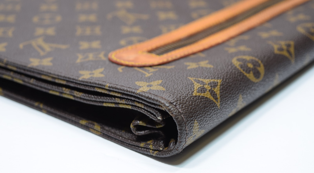 Louis Vuitton Monogram Briefcase Document Folding Portfolio Clutch Envelope #5