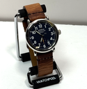 Shinola The Runwell 41mm Silver Steel Case Blue Dial Brown Leather Band used