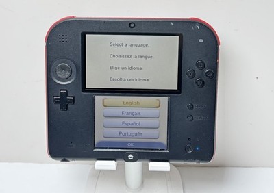 Nintendo 2DS Black/Red Handheld Game Console + New Luigi's Mansion: Dark Moon #1