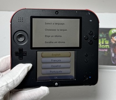 Nintendo 2DS Black/Red Handheld Game Console + New Luigi's Mansion: Dark Moon #2