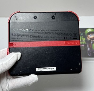 Nintendo 2DS Black/Red Handheld Game Console + New Luigi's Mansion: Dark Moon #3