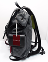 GUCCI 495563 GG Supreme Canvas Backpack Black Leather Trim Men's Bag with delivery