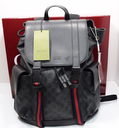 GUCCI 495563 GG Supreme Canvas Backpack Black Leather Trim Men's Bag in Boston, MA