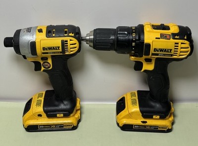 DeWalt DCF885 Impact Driver+DCD780 Drill Kit 20V MAX Cordless w/Charger & 2 Batt #1