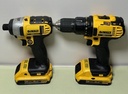 DeWalt DCF885 Impact Driver+DCD780 Drill Kit 20V MAX Cordless w/Charger & 2 Batt used