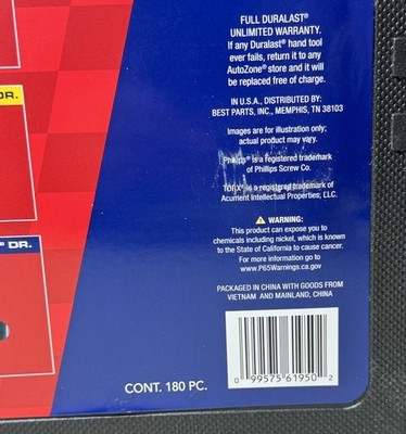 Duralast 1/4",3/8",1/2" Drive Mechanics Tool Set - 180 Piece (61-950) #2