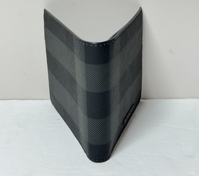 Burberry Men's Charcoal Check Bifold Wallet -New #4