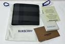 Burberry Men's Charcoal Check Bifold Wallet -New in Boston, MA
