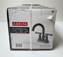 Delta Chamberlain Centerset Matte Black 2-Handle Bathroom Faucet 25747LF-BL used