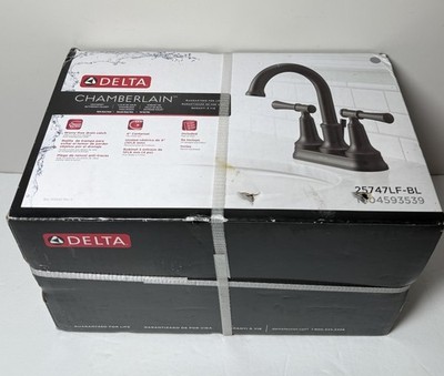 Delta Chamberlain Centerset Matte Black 2-Handle Bathroom Faucet 25747LF-BL #4