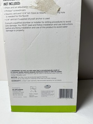 GE GXK255TBN Under Sink Dual Stage Water Filtration System with Faucet -New #4
