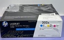 HP 202A - Cyan, Magenta, Yellow Toner Cartridges for HP Printers (3-pack) used
