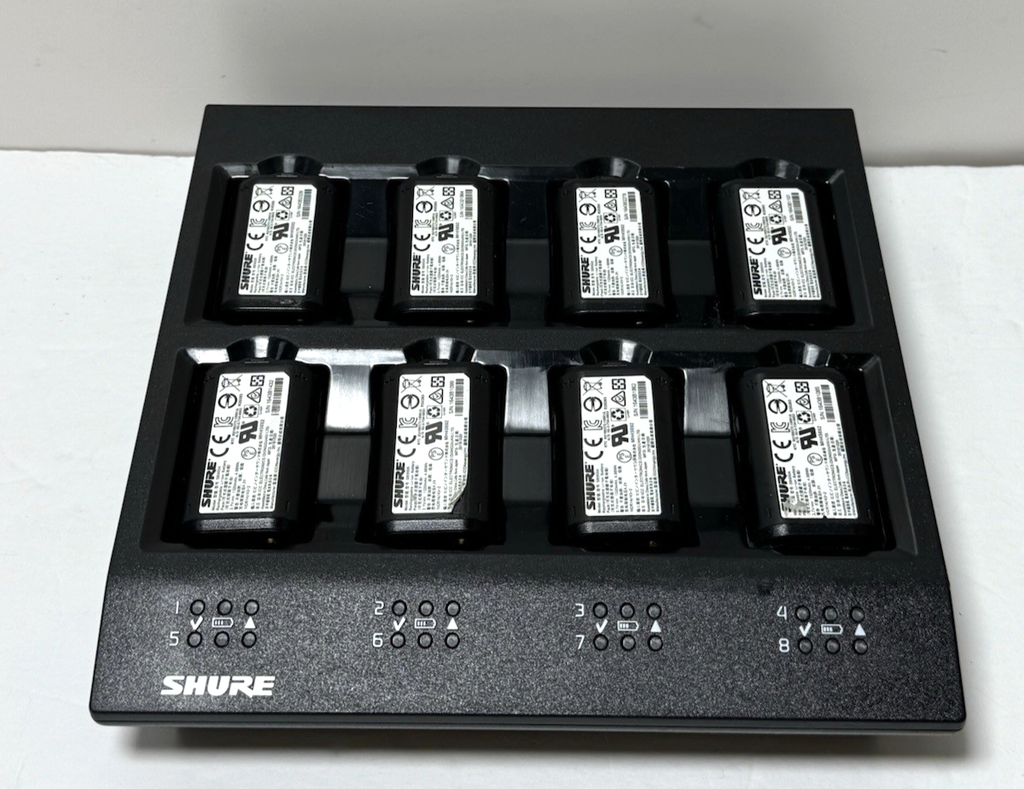 Shure SBC800 8 Bay Batt Charger w/ 8 SB900A Rechargeable Li-Ion Batt Pro Audio #2
