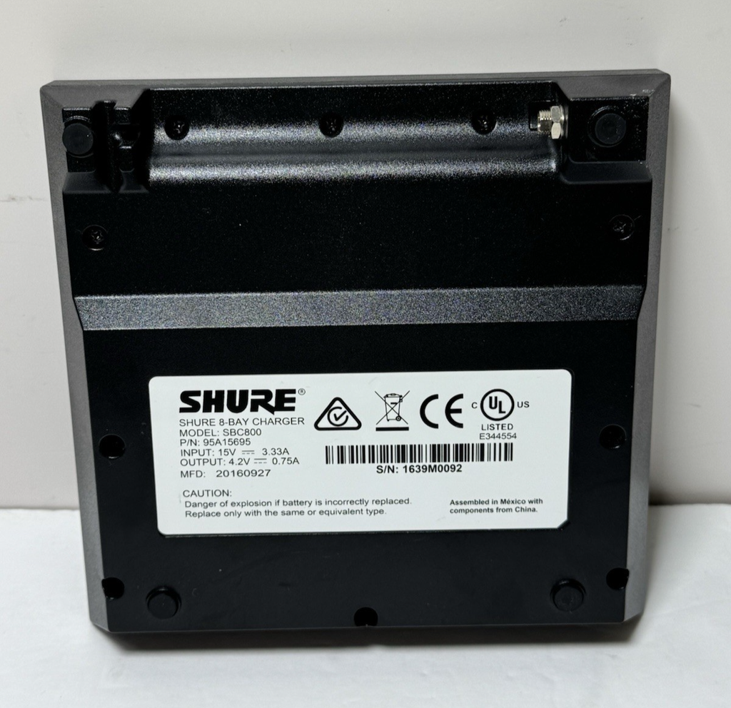 Shure SBC800 8 Bay Batt Charger w/ 8 SB900A Rechargeable Li-Ion Batt Pro Audio #4