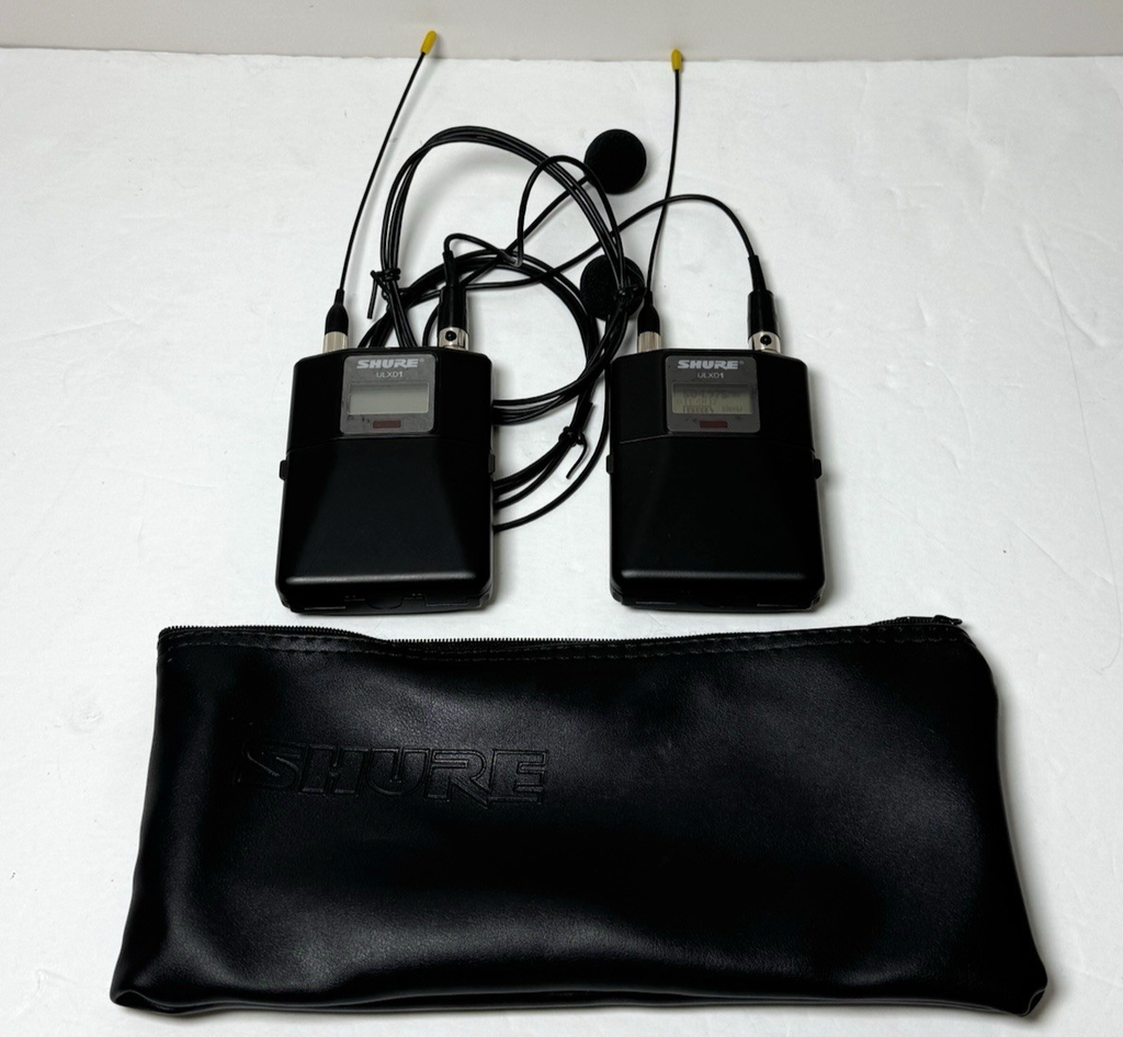 Shure ULXD1 G50 Wireless Bodypack Transmitter 470-534MHz Set of 2 w/ WL93 Mics #6