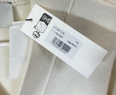 AMI Paris Heart Logo Wool Cardigan Sweater Cream Ecru Size S - NWT #3