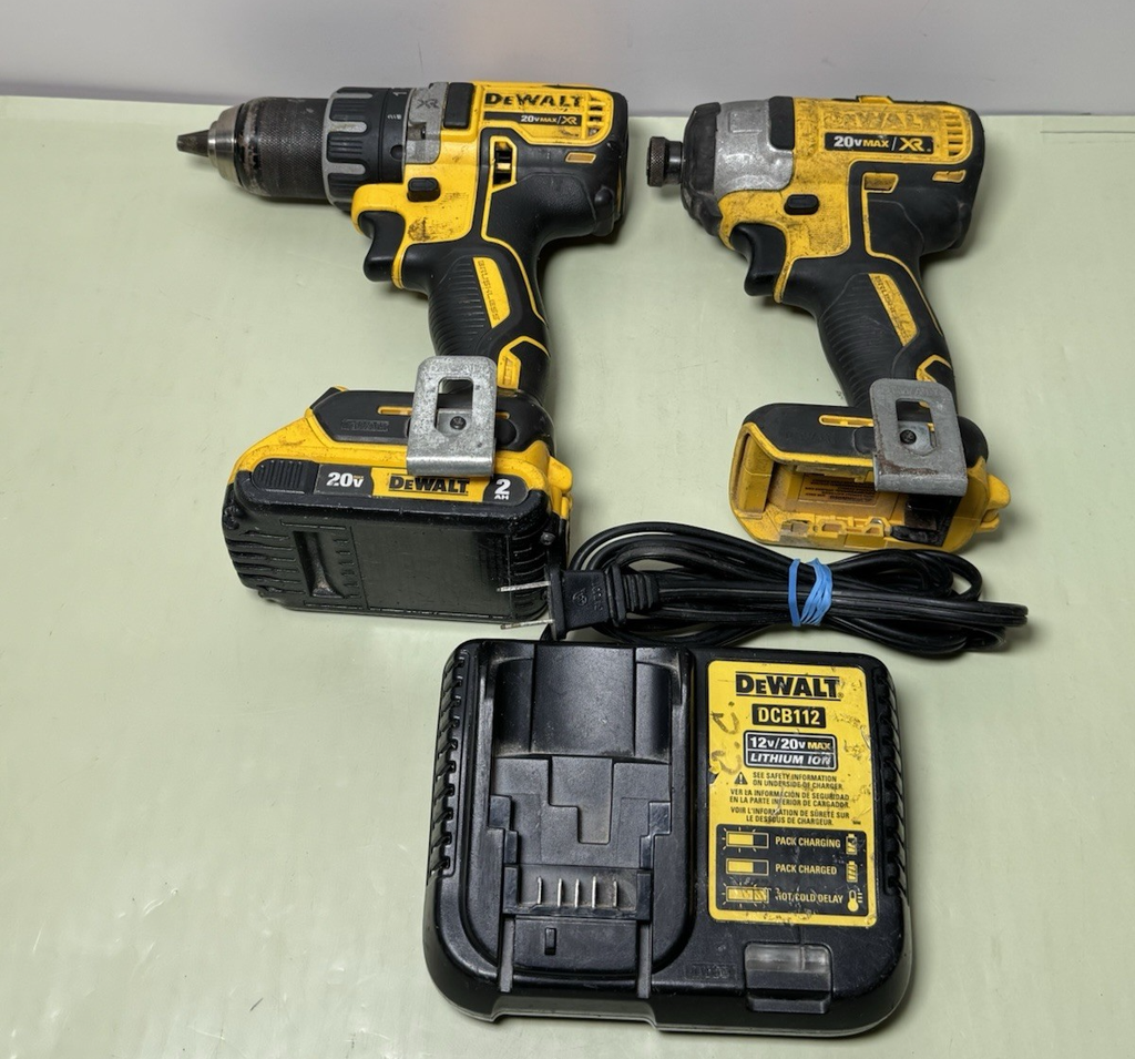 DeWalt 20V MAX XR Brushless Drill DCD791 & Impact Driver DCF887 w/Charger+Batter #5