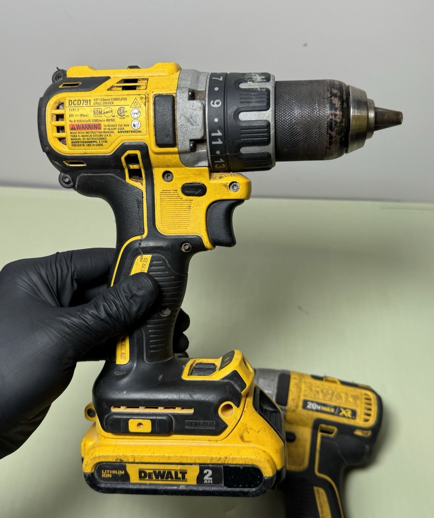 DeWalt 20V MAX XR Brushless Drill DCD791 & Impact Driver DCF887 w/Charger+Batter #7