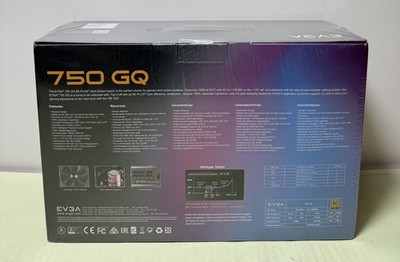 EVGA 750 GQ 750W 80+ Gold Semi Modular Power Supply – 210-GQ-0750-V1 -New Sealed #1