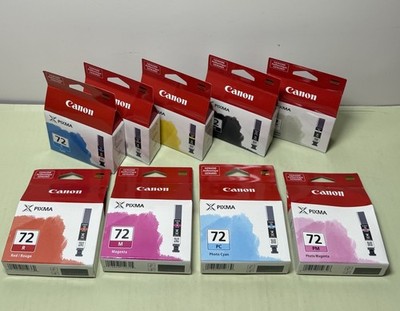 Lot of 9 Canon PIXMA 72 Ink Cartridges Genuine OEM Sealed – PRO-10 Printer #1