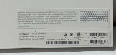 Apple Magic Keyboard A1644 MLA22LL/A  Bluetooth #3