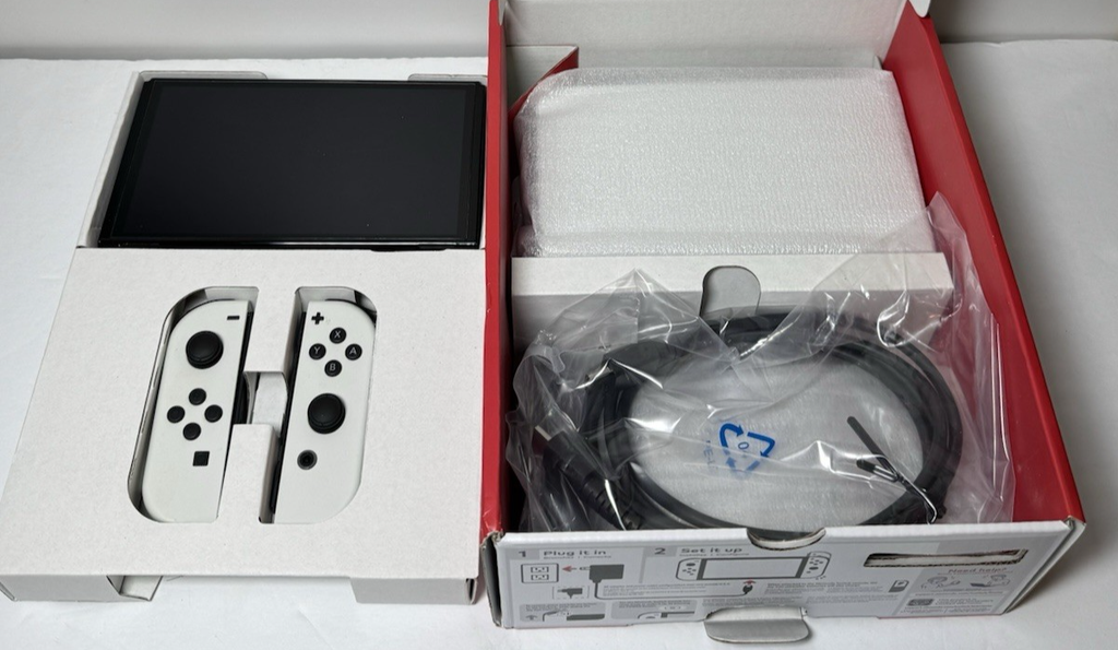Nintendo Switch OLED Model HEG-001 Handheld Console - 64GB White - Mint #6