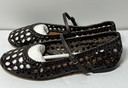 Margaux Woven Demi Jane Leather Flats Espresso Brown 39 (US 8.5-9) w/ Box cost