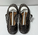 Margaux Woven Demi Jane Leather Flats Espresso Brown 39 (US 8.5-9) w/ Box purchase