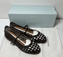 Margaux Woven Demi Jane Leather Flats Espresso Brown 39 (US 8.5-9) w/ Box with delivery