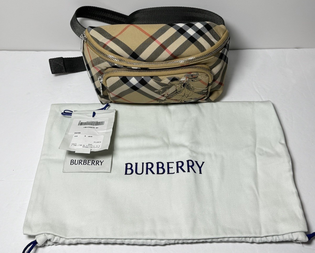 Burberry Small Check Belt Bag in Sand beige 8106714-NWT #8