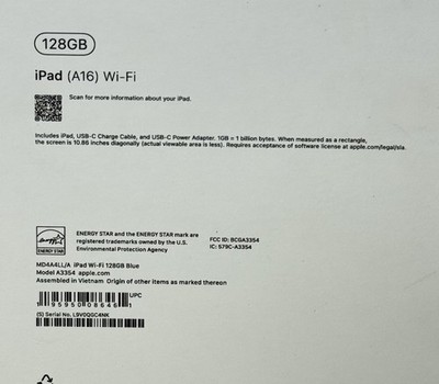 Apple iPad 11" (A16) 128GB Blue MD4A4LL/A WiFi Only - New Sealed #3