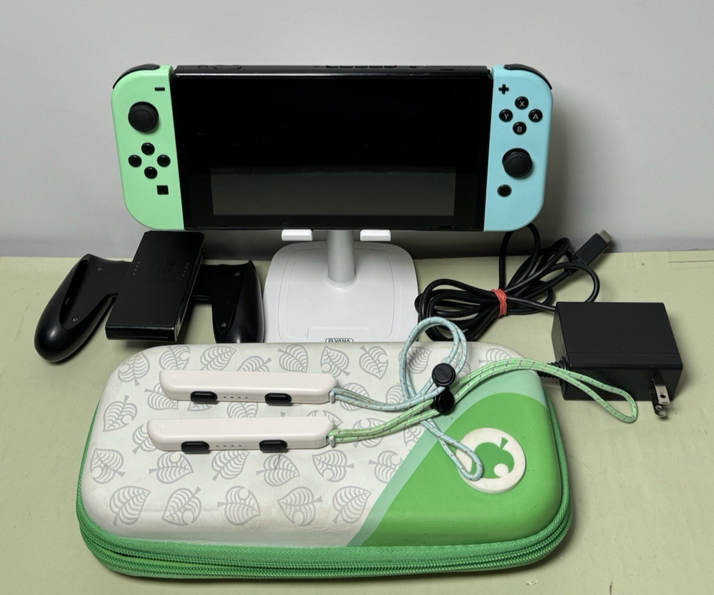 Nintendo Switch v2 Video Game Console HAC-001 Animal Crossing Edition #1