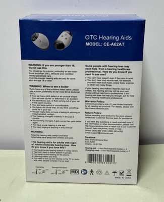 Ceretone Style OTC Hearing Aids CE-A62AT- New Sealed #1