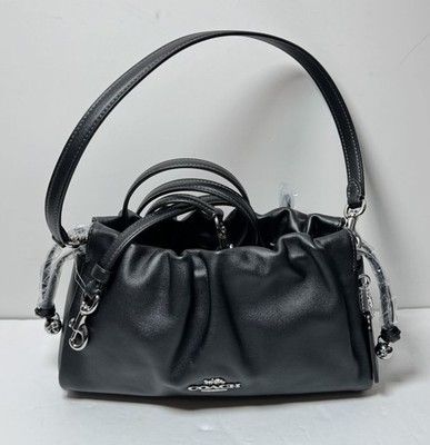 COACH Faye Shoulder Bag, Ruching, CV529  in Black -NWT #1