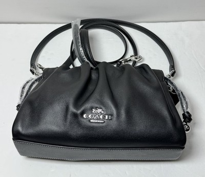 COACH Faye Shoulder Bag, Ruching, CV529  in Black -NWT #3