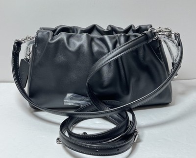 COACH Faye Shoulder Bag, Ruching, CV529  in Black -NWT #6