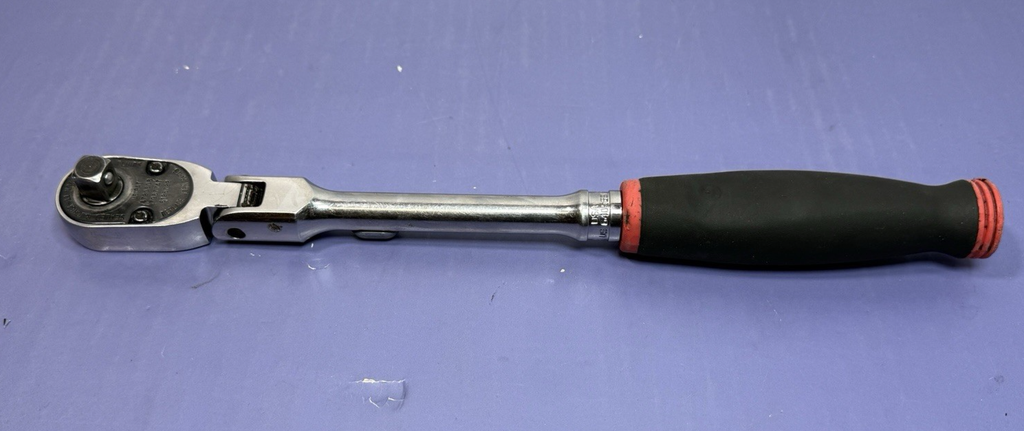 SNAP ON FHX80A 3/8 DRIVE DUAL 80 SOFT GRIP LOCKING FLEX HEAD RATCHET Red #1