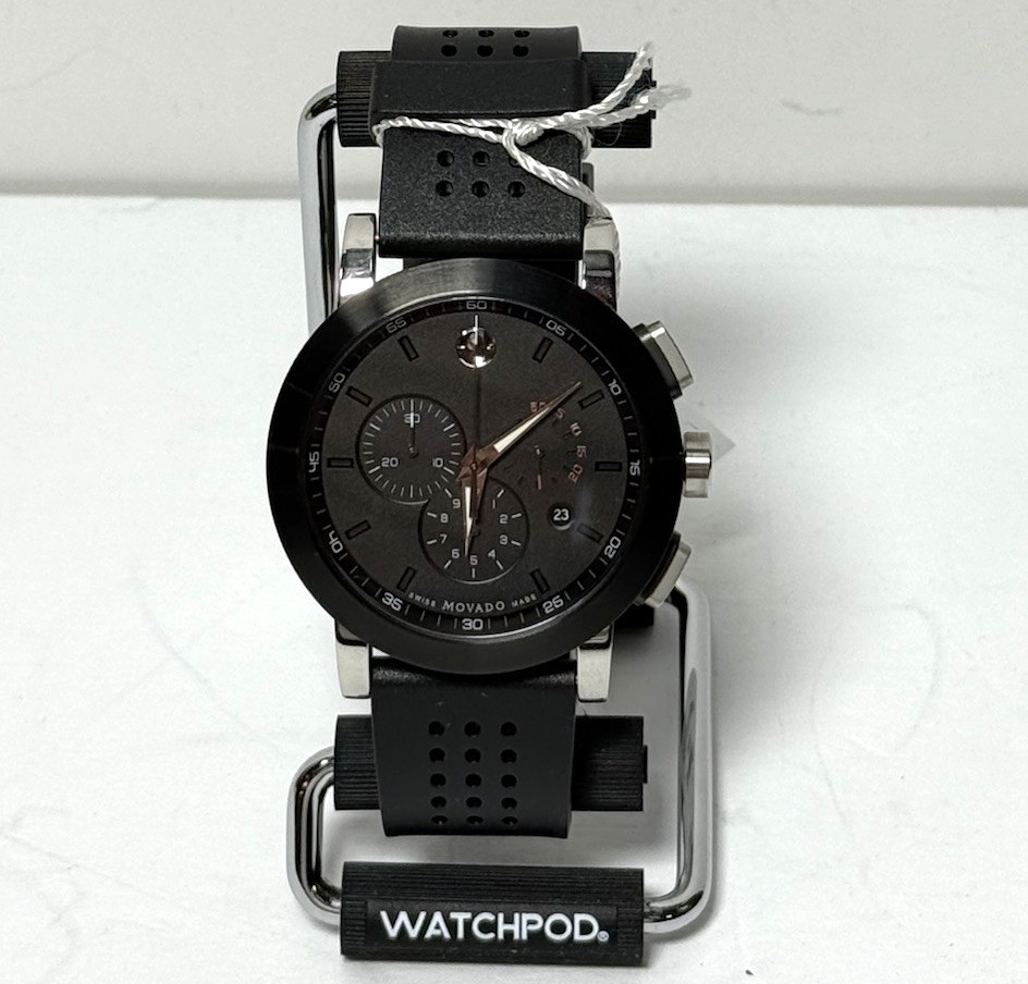 Movado Museum Black PVD Steel Chronograph Men's Watch 44MM, 0606545-New #1