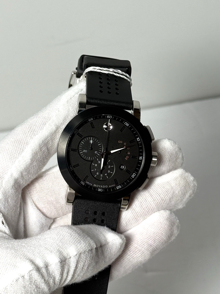 Movado Museum Black PVD Steel Chronograph Men's Watch 44MM, 0606545-New #5