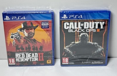 Red Dead Redemption 2+Call Of Duty Black OPS 3 Sony PlayStation 4-New Sealed #1