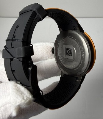 Tissot T-Race Cycling Chronograph Black Dial Men's Watch (T 111417 A) - Orange #8