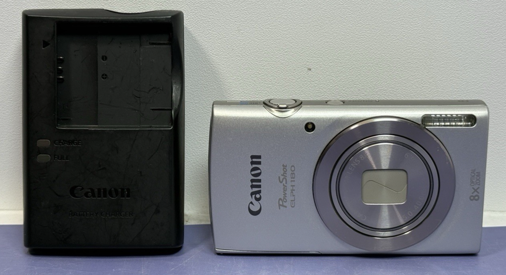 Canon PowerShot ELPH 180 20MP 8x Zoom Silver Canon Charger W/ 512gb SD Card #1