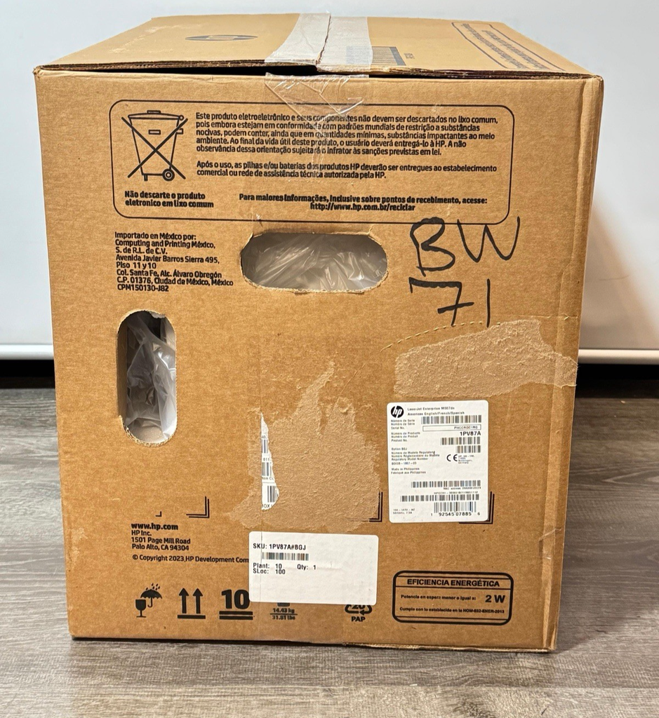 HP LaserJet Enterprise M507dn Laser Printer 1PV87A -Open Box-Free Ship- 110V #4