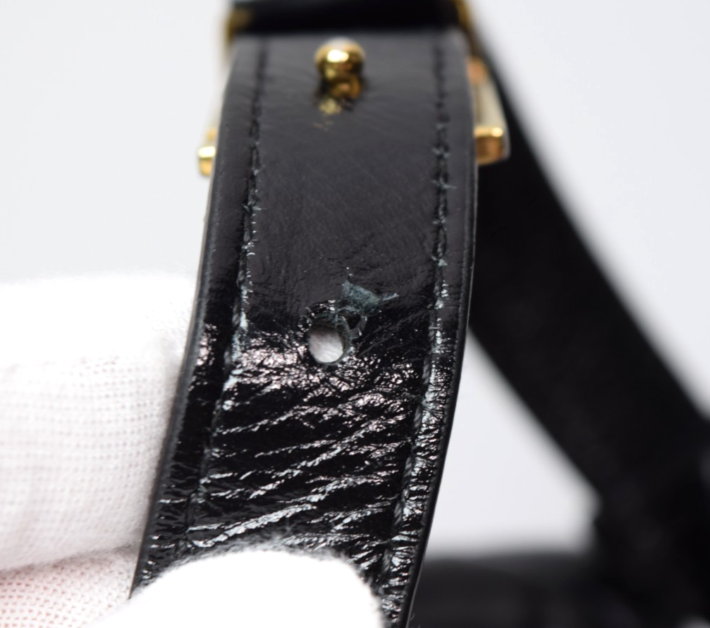 Versace Women's "Greca Goddess" Lamb Leather Gold Logo Mini Handbag Shoulder Bag #11